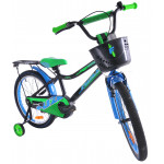 Detský bicykel 20 Fuzlu Thor čierno-modro-zeleno-lesklý
